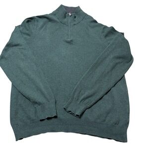 Telluride Clothing Green Quarter 1/4 Zip Pullover Sweater Mens XL